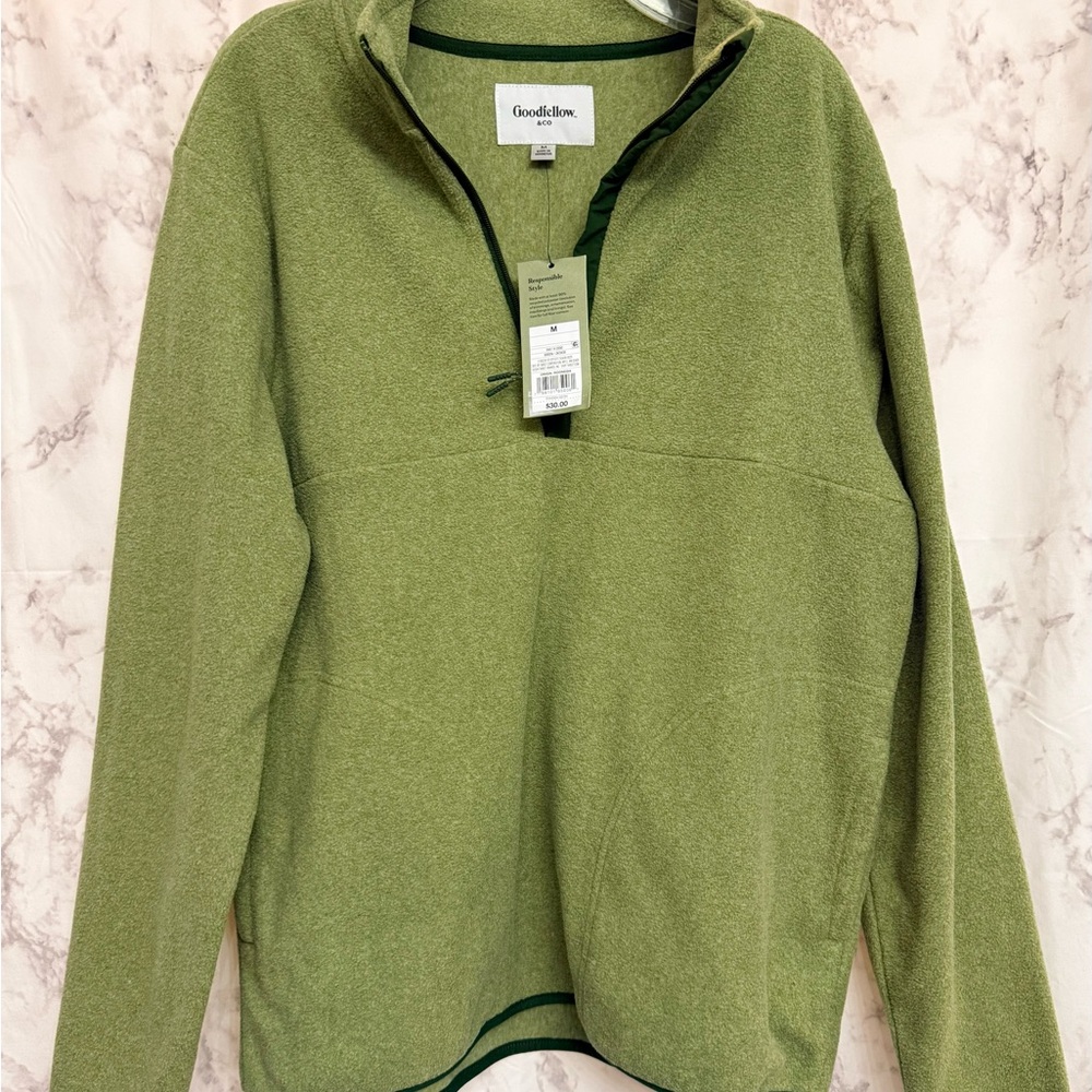 Goodfellow & Co Olive Green Half-Zip Pullover Sweater